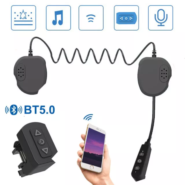 Wireless Bluetooth Motorcycle Helmet Headset Headphone Speaker Hands-free Call