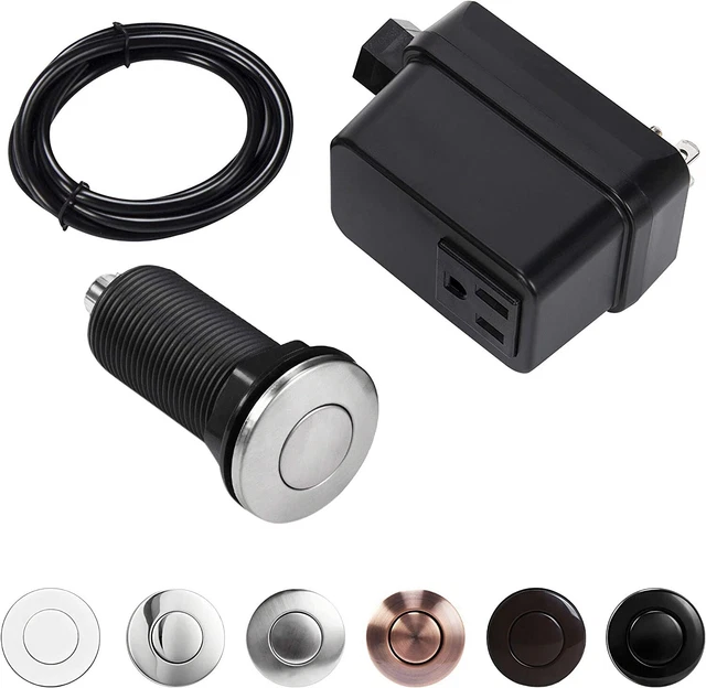 Garbage Disposal Sink Top Air Switch Kit For Waste King InSinkErator Moen GE 2.5