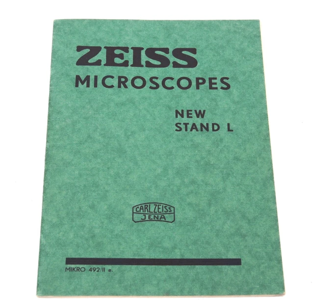 Zeiss Jena Microscopes New Stand L Micro 492/II e. brochure booklet 1936 German