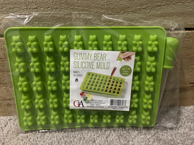 Silicone Gummy Bear Mold Candy Chocolate Ice Making Supplies Mold With Dropper