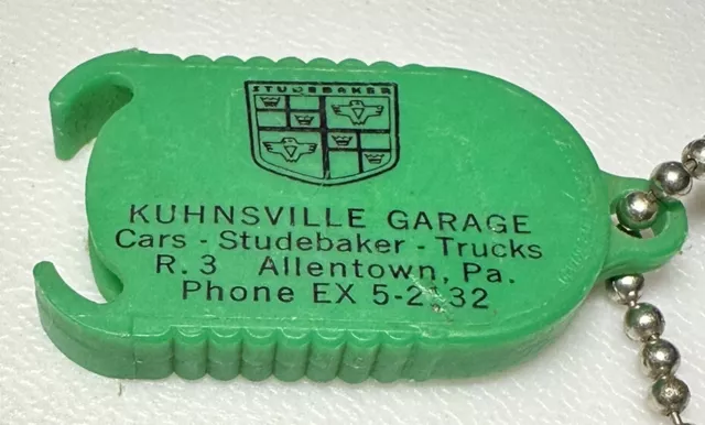 Vintage Allentown PA Kuhnsville Garage Studebaker Auto Car Pennsylvania Keychain