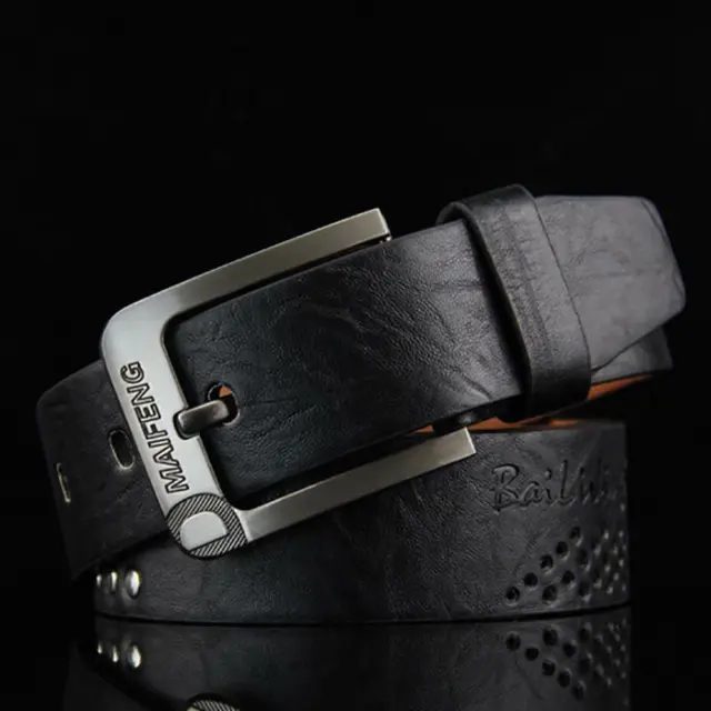 Classic Men's Leather Belt Casual Pin Buckle Waist Belt Waistband Belts Strap BL