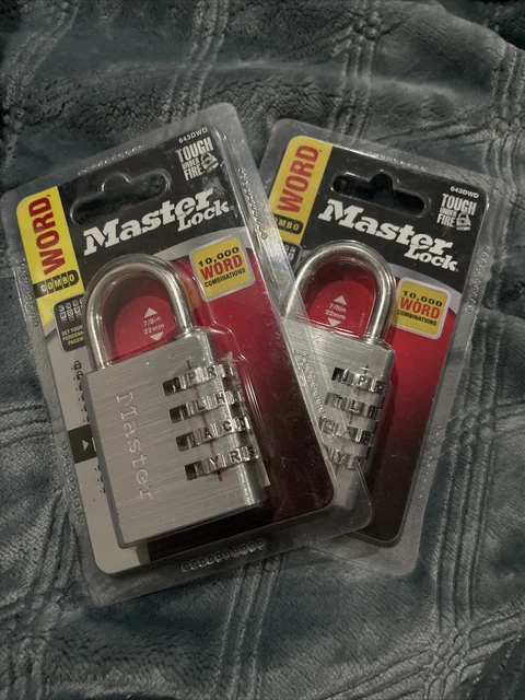 2 Master Lock 1-9/16in. Wide - Word Combination Padlock 643DWD