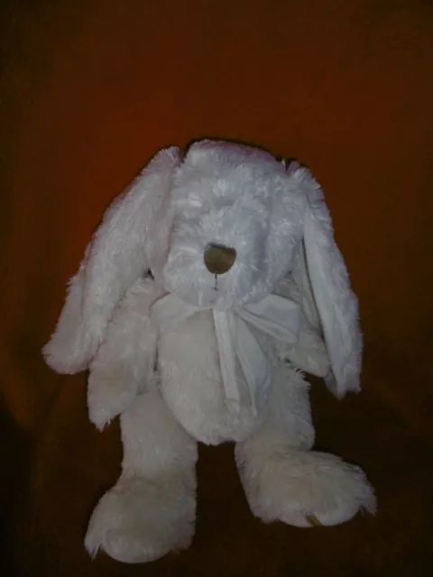 Doudou Peluche Lapin Beige Crème Foulard Louise Mansen Etat Neuf