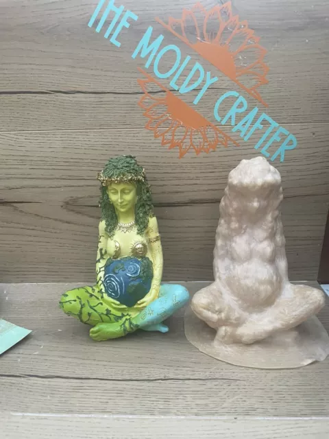 New Style Latex Rubber Mould Mother Earth Goddess Figure Pagan Altar Statue Mold