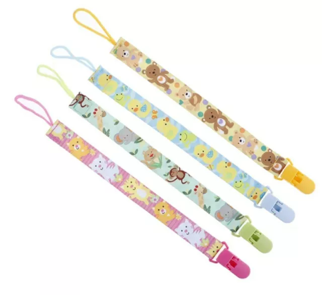 Baby Anti-lost Pacifier Chain Holder Dummy Cute animal Soother Pacifier Clip DIY 2