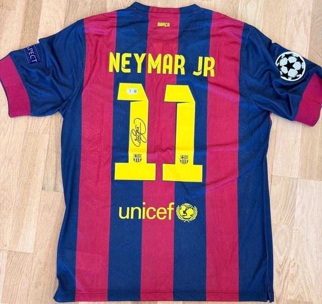 Maillot De Santos Signé Par Neymar Jr Avec Certificat D'authenticité Beckett - Objet Collector Football Légende Brésilienne
