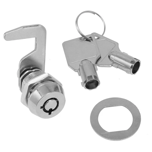 Serrure Piston Verrous Cylindre Remplacement Argent Outil Boite Zinc Alloy 1set