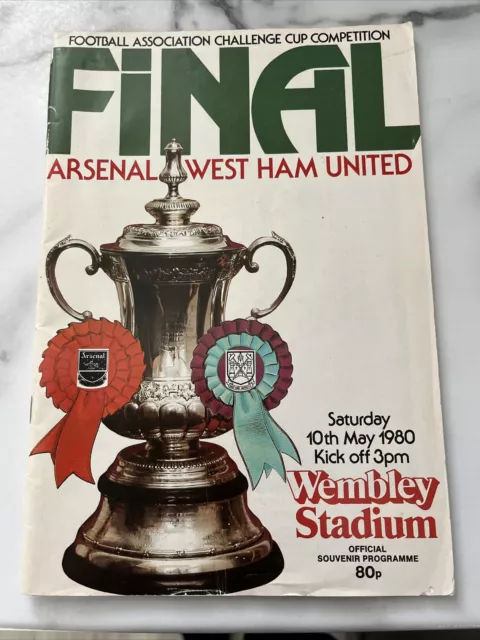 1980 Arsenal v West Ham United FA Cup Final Football Programme