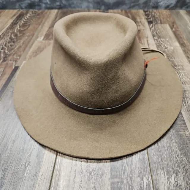 Vintage Flechet "Longhorn" Cowboy Hat 7-1/2 Genuine Fur Felt