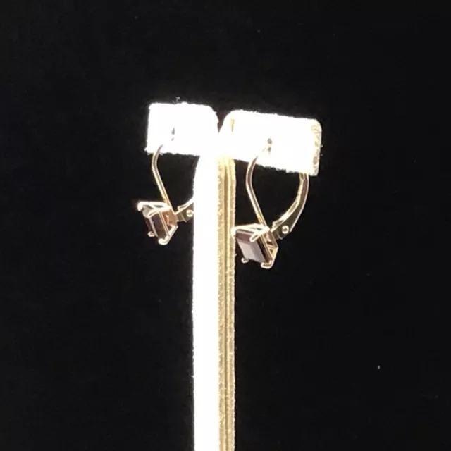14K YELLOW GOLD Garnet Earrings Leverback New $99.00 - PicClick