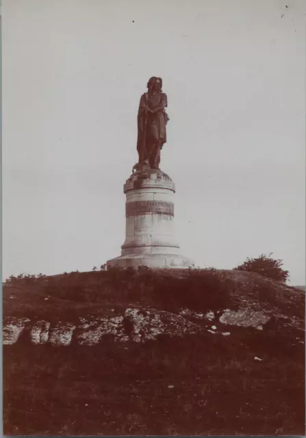 France, Alise-Sainte-Reine, Statue de Vercingétorix Vintage print, tirage d&#039