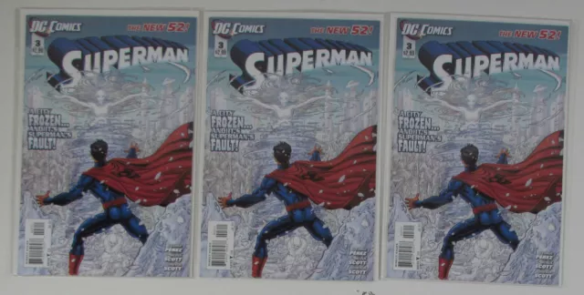 Superman Lot of 3 #3 DC Comics 2012 Comic Books 1st Print High Grade