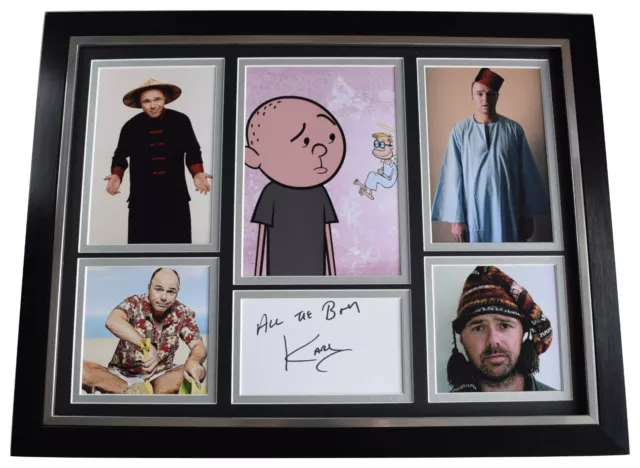 Karl Pilkington Signed Autograph framed 16x12 photo display Idiot Abroad TV COA