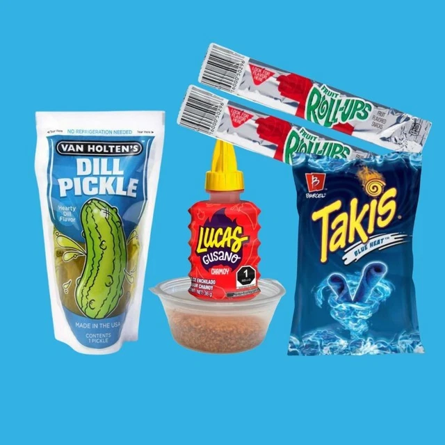 Kit sottaceti Van Holtens Chamoy Blue Heat Takis (COME VISTO SU TIKTOK)