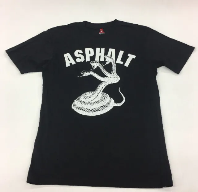 Asphalt Yacht Club Snakes Graphic Mens T-shirt Medium black 100%AUTHENTIC