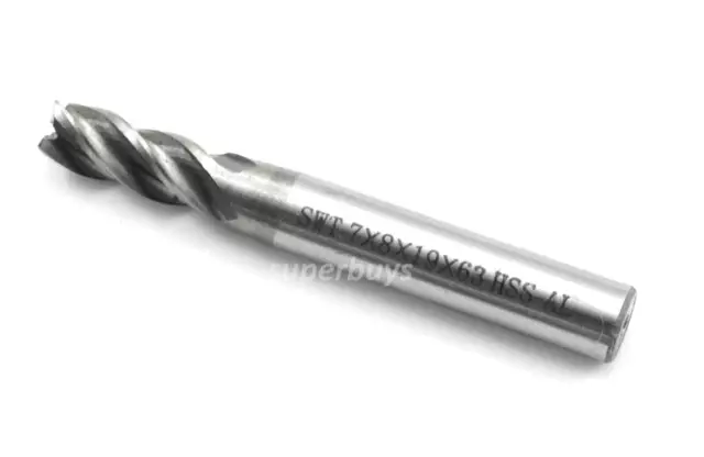 7mm 4 Flute HSS End Milling Mill Edge Cutter Cutting Lathe Router Drill Bit Tool