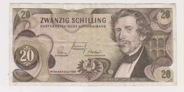 Austria - 20 Shilling 1967 535001 Banknotes (1)