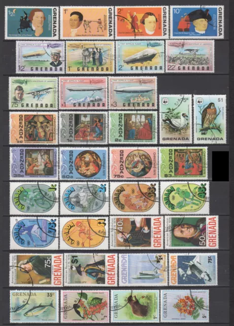 1980 - GRENADES Zeppelin, sujets divers 36 timbres OBL - LotA375