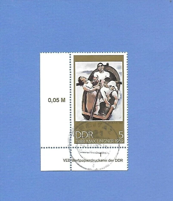 DDR DRUCKVERMERK 1988 - gestempelt°used/Bedarf - MiNr. 3209 "Gemälde M.Lingner"