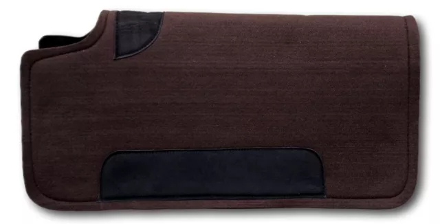 Thick Felt Western Saddle Pad Cut back 32"x32" with Suede Patch