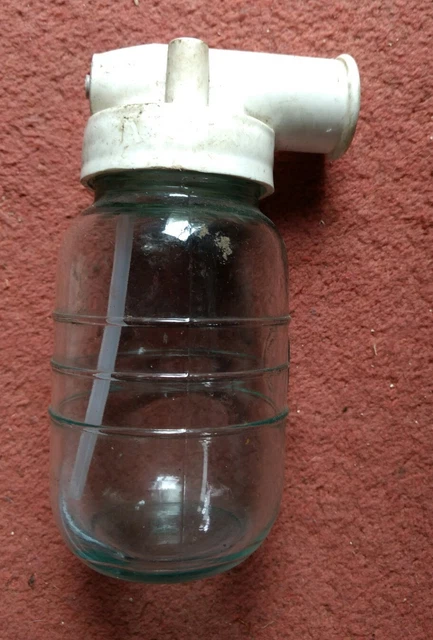 Pulverizador de pintura vintage con frasco de vidrio