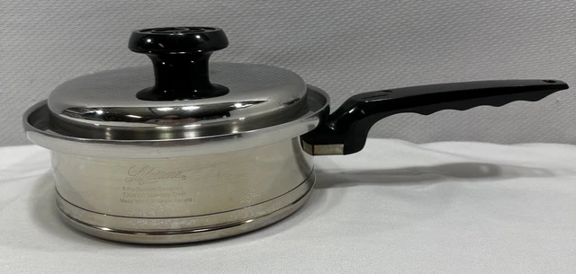 Grande casserole en acier inoxydable Haushalt avec un couvercle en