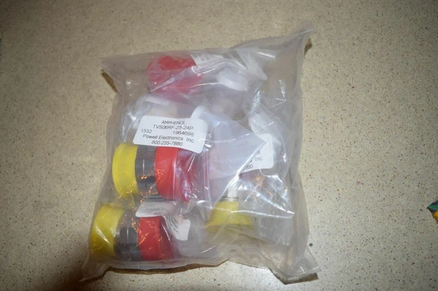 AMPHENOL TVS06RF-25-24P Circolare Connettore- Lotto Da 4- Nuovo