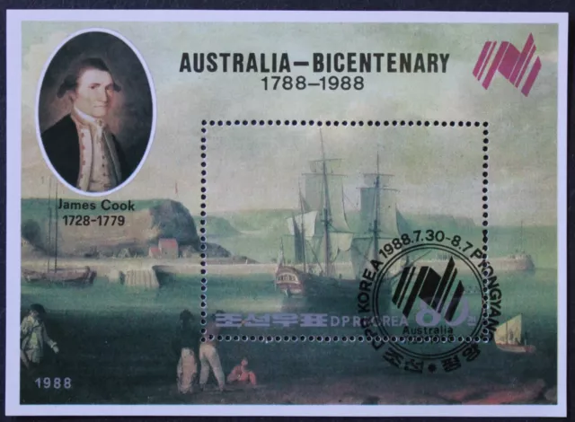 Korea: Michel Block-Nr. 236 "200 J. Besiedelung Australiens" aus 1988, gest.