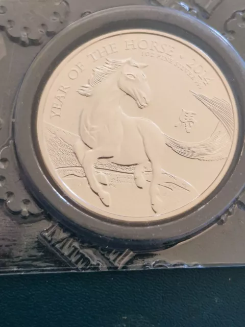 **RARE** 2014 Lunar Year Of The Horse Mule Error 1 oz .999 Silver Bullion Coin