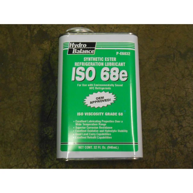 Hydro Balance Iso-68E Synthetic Ester Refrigeration Lubricant 32 Oz 195548