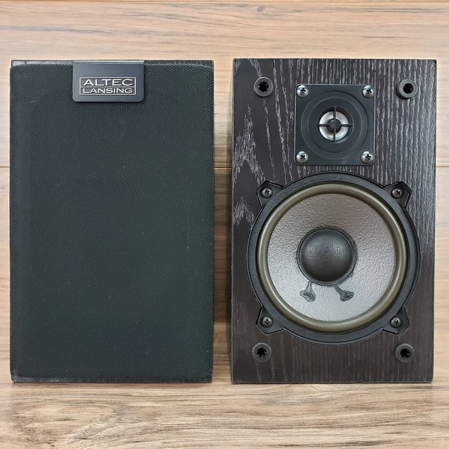 ALTEC LANSING MODEL 75 Vintage 2Way Bookshelf Speakers Black, Tested