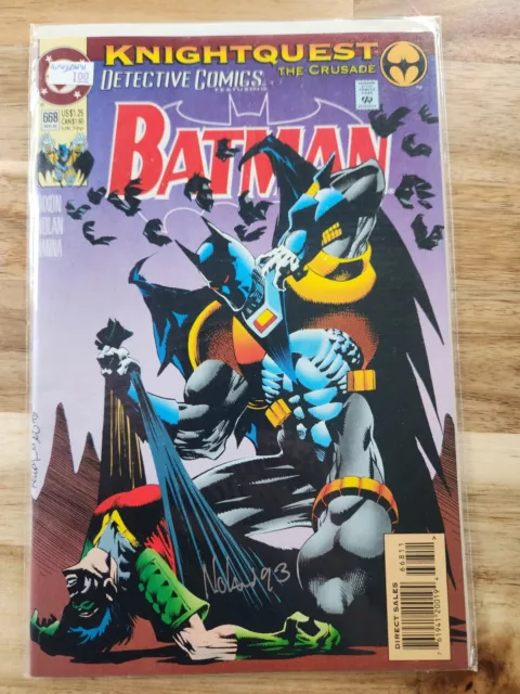 SIGNED Graham Nolan no COA #668 DC Comics Batman Knightquest Azrael vs. Robin