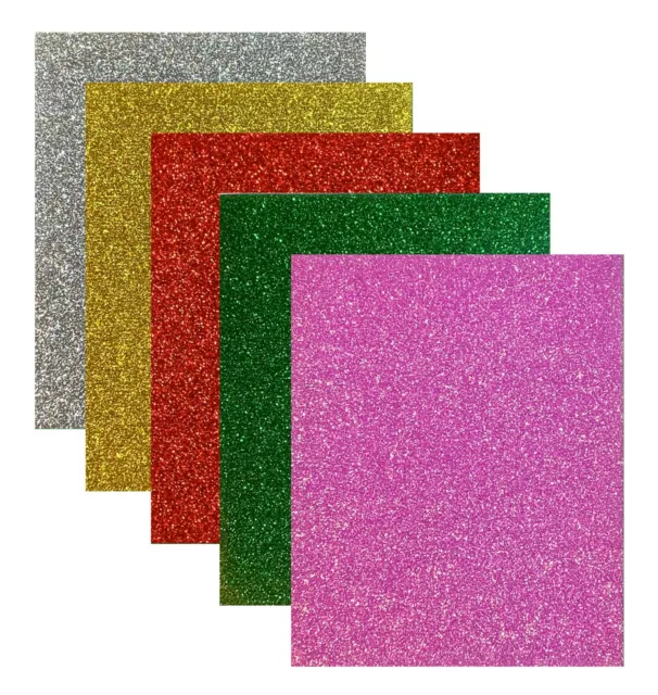 HTV PU VINYL PEARL GLITTER Sheets Heat Transfer Vinyl 5 Pack T-Shirt Garment HTV