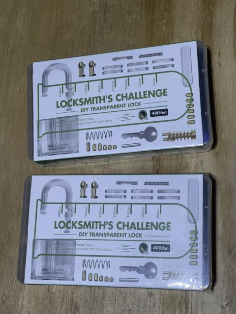 SCIENCE INTERNATIONAL Locksmith's Challenge DIY Transparent Padlock Kit 2 CT