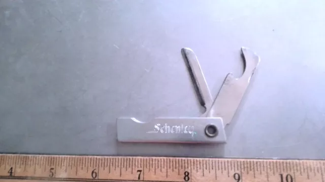 Schenley Distillers NY Bourbon Key Chain Pocket knife Opener Driver vintage old