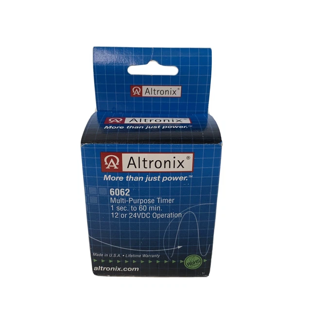 Brand New Altronix 6062 Multi-Purpose Timer 1Sec To 60 Min 12/24Vdc Bell Relay