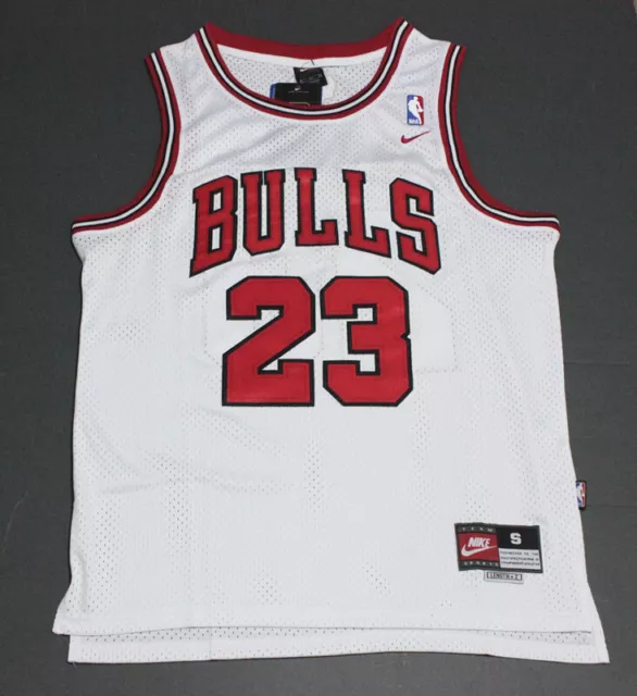 Classique Michael Jordan #23 Chicago Bulls Maillot de Basket Cousu Blanc