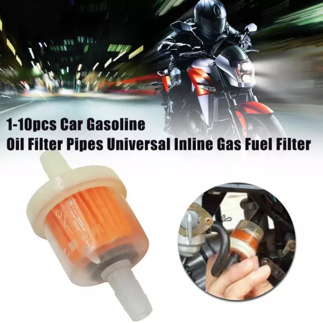 1-10Pcs 1/4" 5-6mm Inline Gas Fuel Filter For Small Lawn Engine Garden T4G4