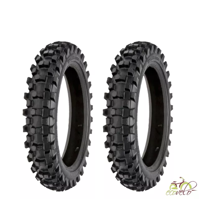 2 GOMME PNEUMATICI MOTO MINI CROSS 3.00 - 10 4pr TASSELLATI MINIMOTO MINICROSS