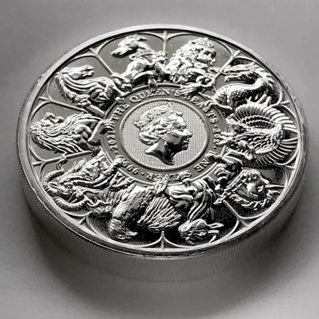 2021 Queen's Beast Collection Completer Coin 2 oz 9999 Silver Coin Griffin Lion