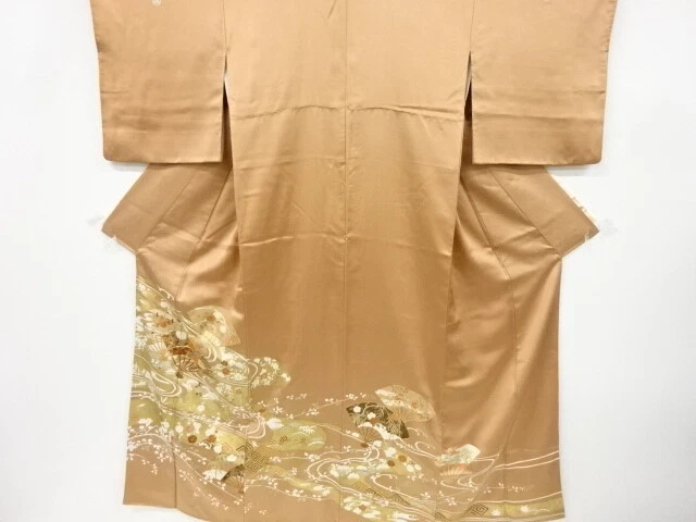 5754371: Japanese Kimono / Vintage Iro-Tomesode / Kinsai / Embroidery / Stream &
