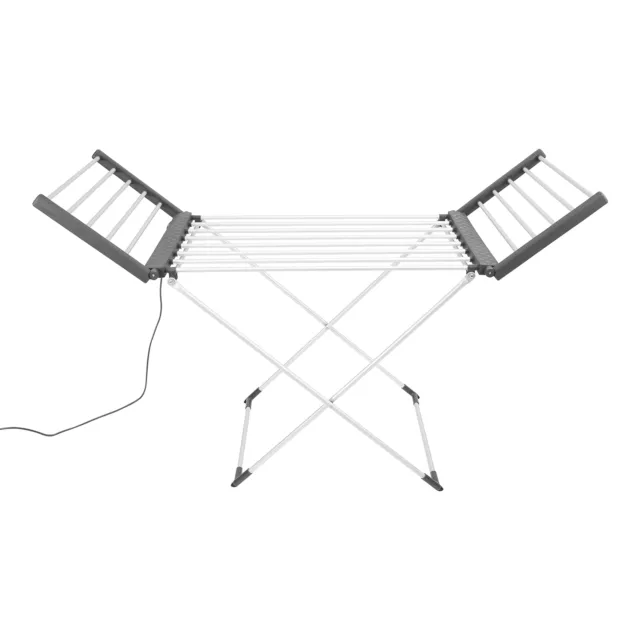 Electric Heated Clothes Airer 18 Bars, 2 Wings, 11.5M Drying Space 10kg Capacity