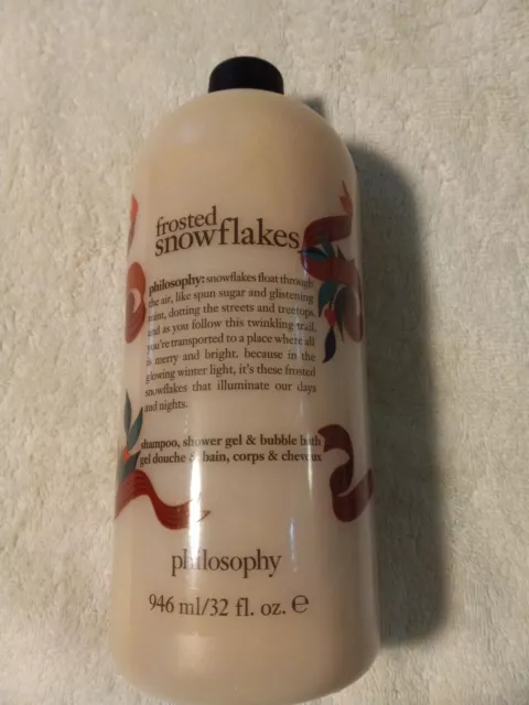 New PHILOSOPHY Frosted  Snowflakes SHAMPOO BATH & SHOWER GEL 32OZ NO box no seal