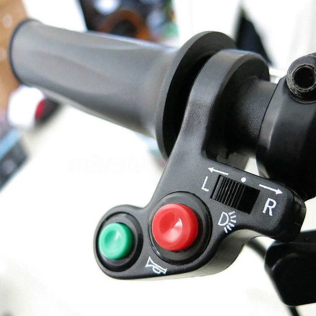 7/8 Inch Handlebar Motorcycle Scooter Head/Turn Signal Light/Horn Switch Button