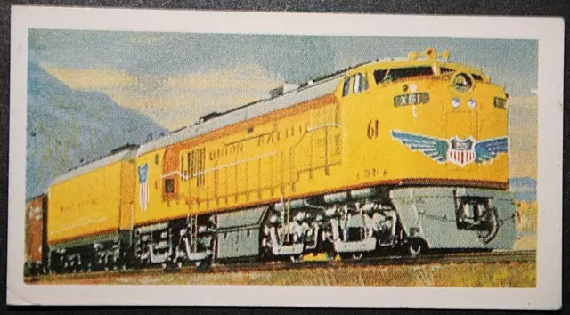 Union Pacific  GTEL Gas Turbine Electric Locomotive  Vintage 1960's Card  AD28M