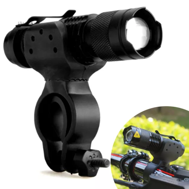 Ultrafire Tactical Flashlight T6 LED 14500 50000LM Torch Lamp Light+ Bike Holder