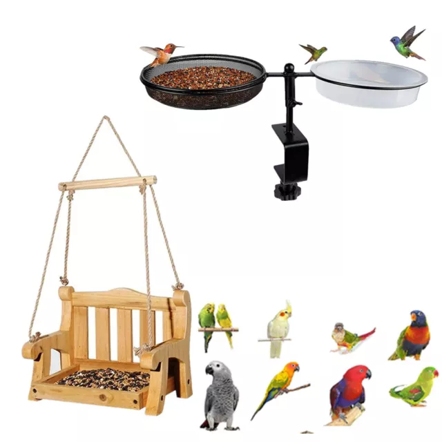 Bird Feeder for Outside Hanging Birds Deck Rail Garden Balcony Attracting Birds