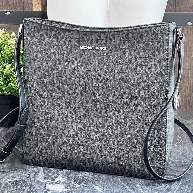 MICHAEL KORS JET Set Travel Messenger Large Crossbody Bag Mk Signature