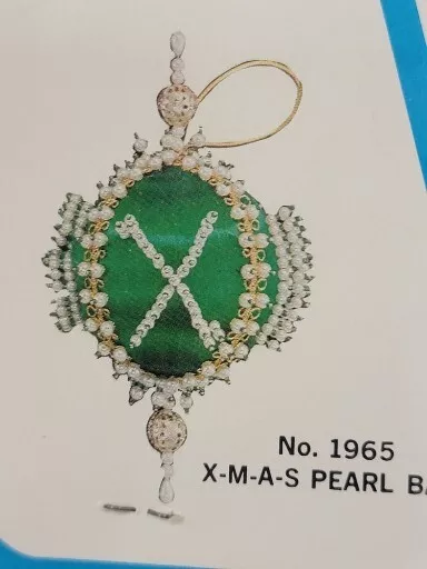 KIT ARTESANAL Walbead 1973 BOLA DE PERLAS DE SATÉN lentejuelas/cuentas adorno de Navidad